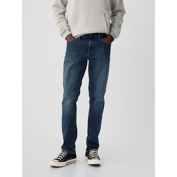 [Gap] Slim Leg GapFlex Stretch Denim Resin Dark Blue Wash Jeans Size 34x34 Men's - Picture 1 of 11